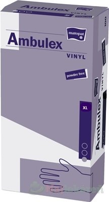 Ambulex rukavice vinylové vel. xl, nesterilní, nepudrované 1x100 ks