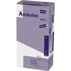 Ambulex rukavice VINYLOVÉ veľ. XL, nesterilné, nepudrované 100ks
