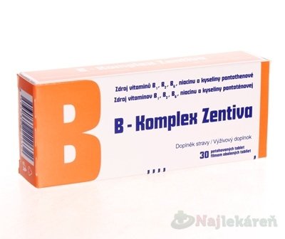 B-KOMPLEX ZENTIVA, 30 tbl film