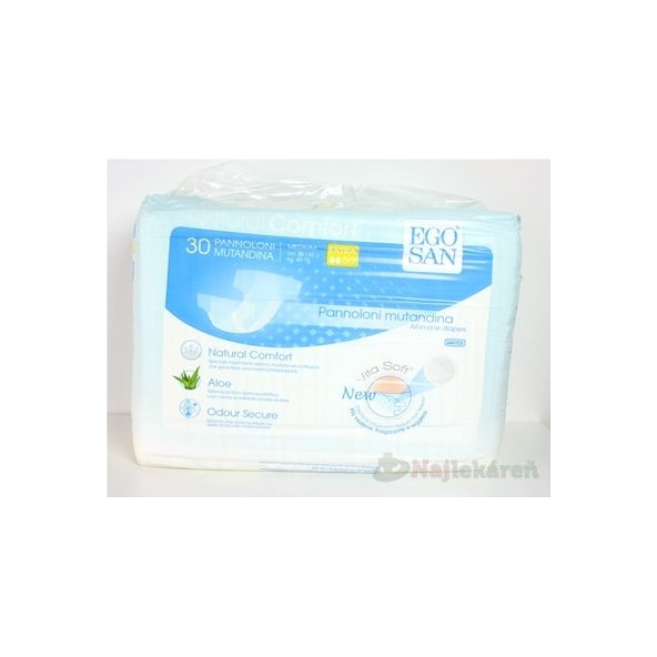 EGOSAN Vita Soft All-in-one MEDIUM EXTRA plienk.nohavičky s Aloe Vera, lep. pás savosť 2150ml, 30ks