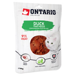 Pochúťka pre mačky Ontario kačka, tenké plátky 50g