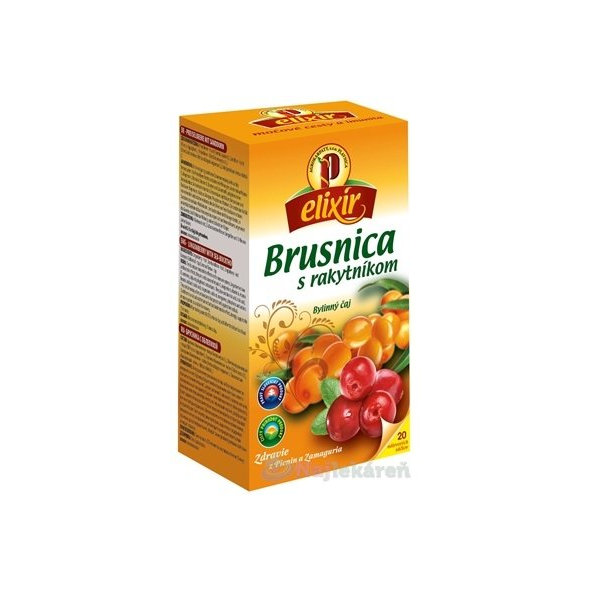 AGROKARPATY BRUSNICA ovocno-bylinný čaj s rakytníkom, 20x1,5 g