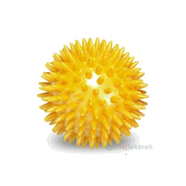 GYMY MASÁŽNA LOPTIČKA - ježko 8cm žltá, priemer 8cm, 1ks