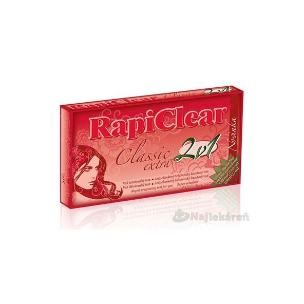 RapiClear Tehotenský test Classic extra 2v1 2ks