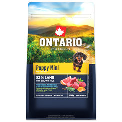 Krmivo Ontario Puppy Mini Lamb & Brown Rice 0,75kg