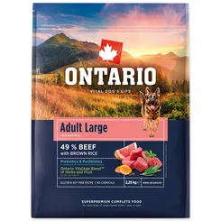 Krmivo Ontario Adult Large Beef & Brown Rice 2,25kg