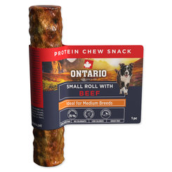 Pochúťka Ontario Protein žuvacia malá rolka s hovädzím 1ks 12,7cm