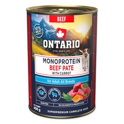 Konzerva Ontario Adult monoprotein hovädzie paté s mrkvou 400 g