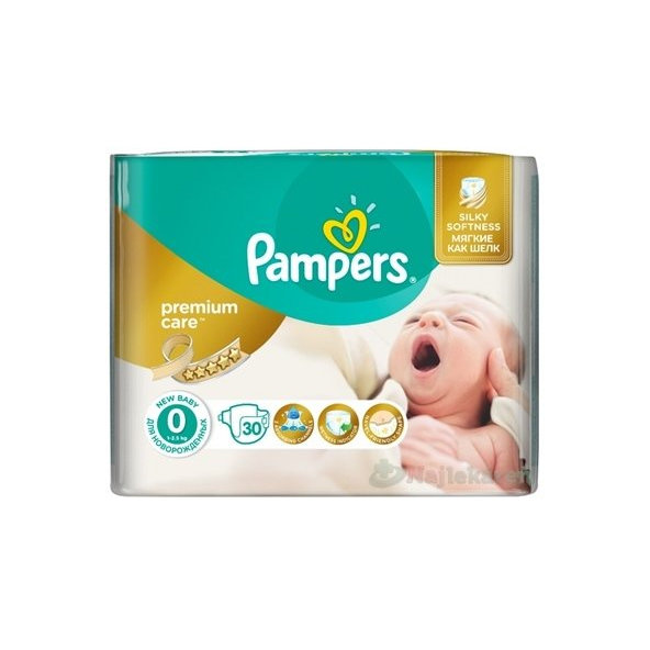 PAMPERS PREMIUM CARE 0 Newborn- jednorázové novorodenecké plienky 30ks