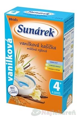 E-shop SUNÁREK mliečna ryžová kašička vanilková (od ukonč. 4. mesiaca) 225 g