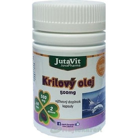 JutaVit Krilový olej 500 mg prírodný výživový doplnok, 60ks