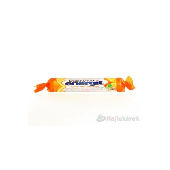 Energit hroznový cukor MULTIVITAMÍN, Pomaranč 17 ks