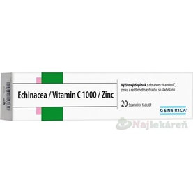 GENERICA Echinacea/Vitamin C 1000/Zinc, 20 ks