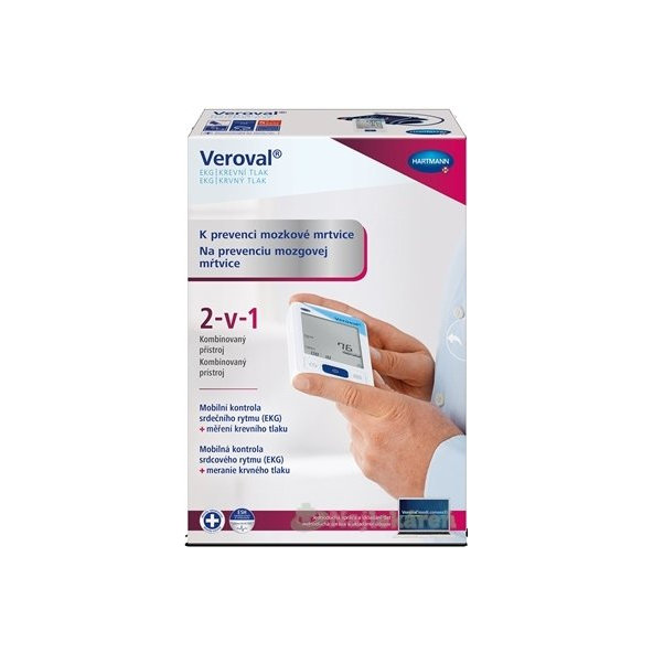Veroval EKG a KRVNÝ TLAK prístroj 2v1 ramenný s manžetou 1ks