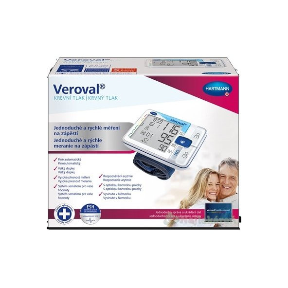 Veroval Tlakomer zápästný digitálny plnoautomatický s príslušenstvom 1ks
