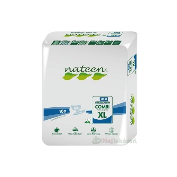 Nateen COMBI MAXI XL plienky inkontinenčné, 10ks