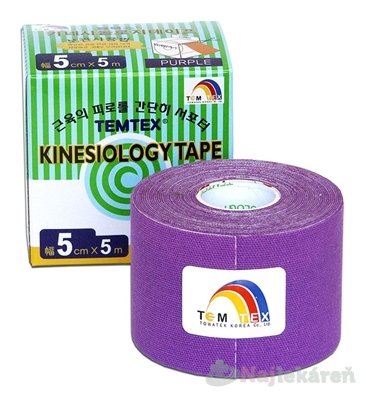 E-shop TEMTEX KINESOLOGY TAPE tejpovacia páska, 5cmx5m, fialová 1ks