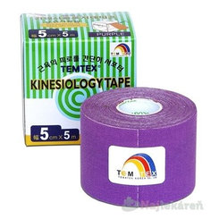 TEMTEX KINESOLOGY TAPE tejpovacia páska, 5cmx5m, fialová 1ks