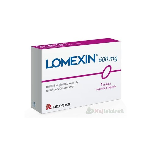 LOMEXIN pri vaginálnej kvasinkovej infekcii 600 mg 1 kapsula