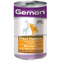 GEMON konzerva adult medium pre psy kura a morka 1250g