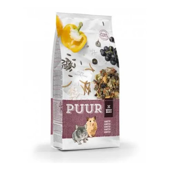 PUUR hamster - gurmánske müsli pre škrečky 1,5kg + tyčinky banán & ďatle 110g grátis