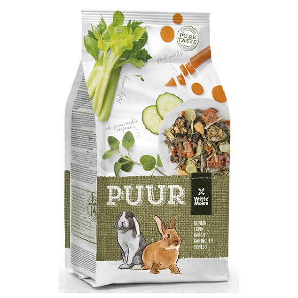 PUUR rabbit - gurmánske müsli pre králiky 2kg + tyčinky bell pepper & broccoli 110g grátis