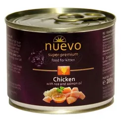 NUEVO cat Kitten Chicken konzervy pre mačiatka 6x200g