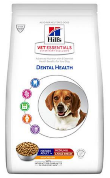 E-shop HILLS VE Canine Multi benefit Adult Dental Medium & Large Chicken - granule pre psy 2kg
