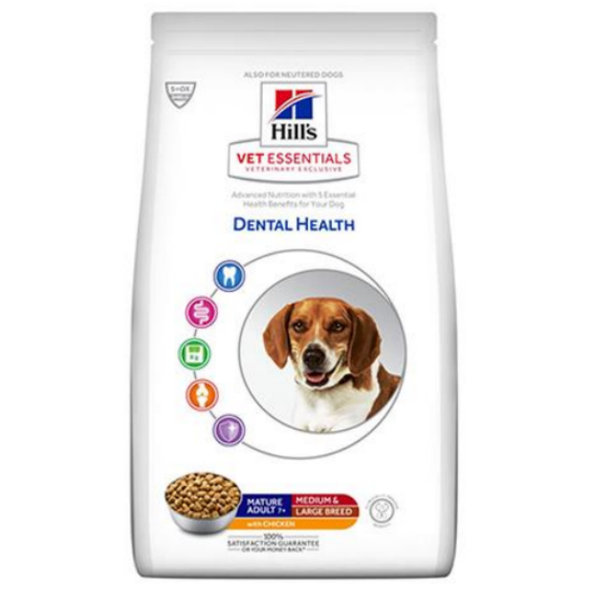 HILLS VE Canine Multi benefit Adult Dental Medium & Large Chicken - granule pre psy 2kg
