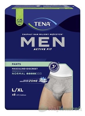E-shop TENA Men Pants Normal Grey L/XL