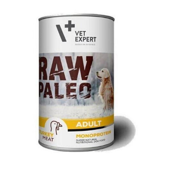 VetExpert Raw Paleo adult turkey - konzerva pre psy 800g