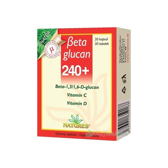 NATURES Betaglucan 240+, 30ks