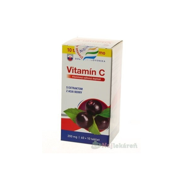Dobré z SK Vitamín C 200 mg príchuť ACAI, 70 ks
