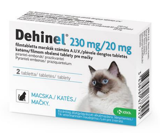 E-shop DEHINEL tablety na odčervenie pre mačky 2tbl