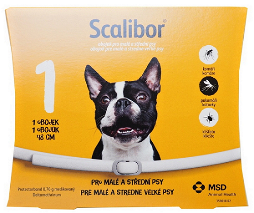 E-shop Scalibor Protectorband 4% obojok proti kliešťom pre malé a stredne veľké psy 48cm