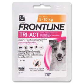 Frontline Tri-Act spot-on pipeta proti kliešťom a blchám pre psy S 5-10kg, 1ml