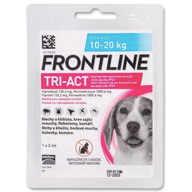 Frontline Tri-Act spot-on pipeta proti kliešťom a blchám pre psy M 10-20kg, 2ml