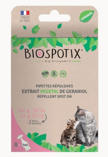 E-shop BIOGANCE Biospotix Cat spot-on s repelentným účinkom pre mačky 5x1ml (od 3 mesiacov)