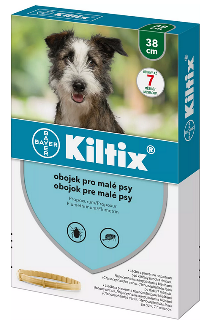 E-shop KILTIX antiparazitný obojok pre malé psy, 38cm