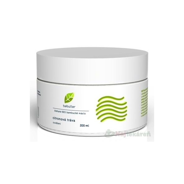 Bebutter šl.BIO bambucké maslo Citrónová tráva na prekrvenie 200ml