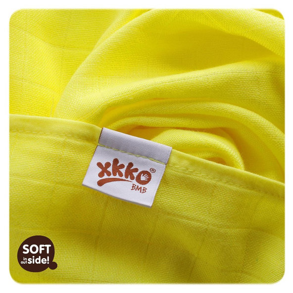 KIKKO Bambusové plienky XKKO BMB Colours 70x70 (3 ks) – lime, lemon, orange