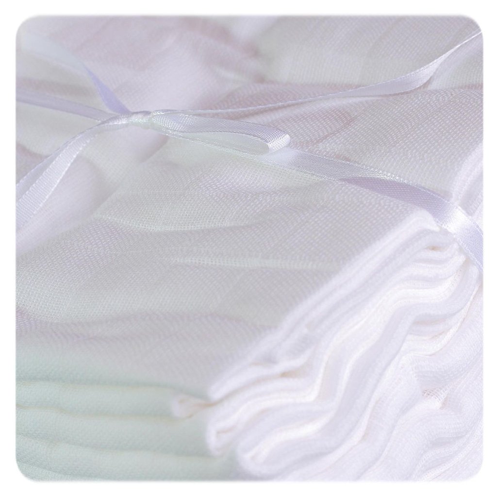 E-shop KIKKO Plienky bavlnené vysokogramážne 10 ks XKKO Lux biele 70x70 cm