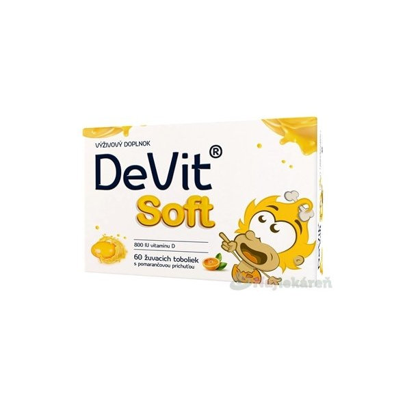 DeVit Soft Vitamín D žuvacie tobolky 60ks