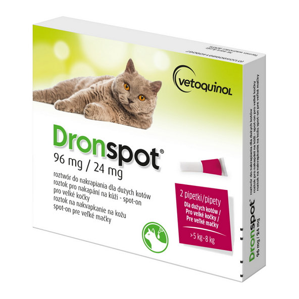 Dronspot pipeta na odčervenie pre veľké mačky 2x1,12ml