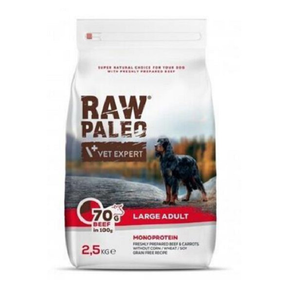 VetExpert Raw Paleo adult large beef - granule pre psy 2,5kg