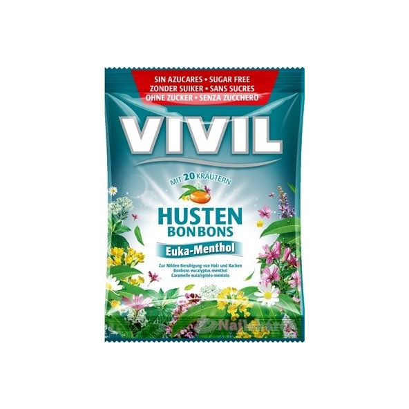 VIVIL BONBONS HUSTEN eukalyptovo-mentolove  60 g