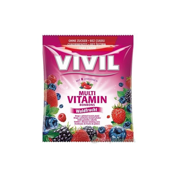 VIVIL BONBONS MULTIVITAMÍN lesné ovocie 60 g