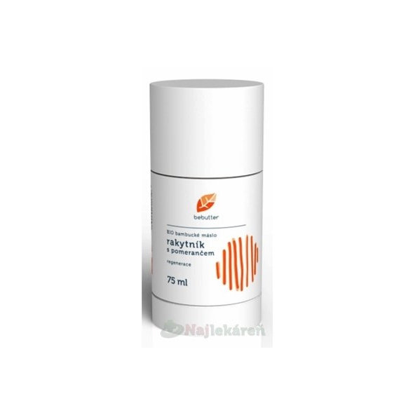 Bebutter BIO bambucké maslo Rakytník s pomarančom 75ml