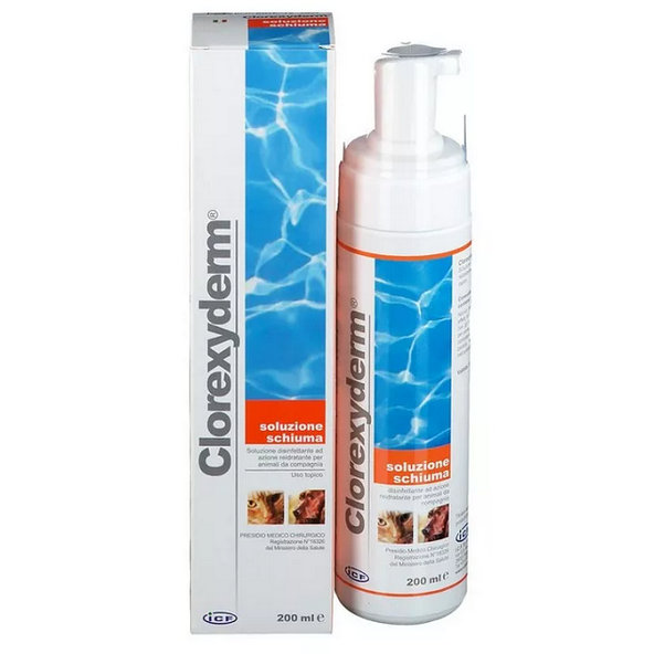 Clorexyderm antiseptický roztok s napeňovacím uzáverom pre domáce zvieratá 200 ml