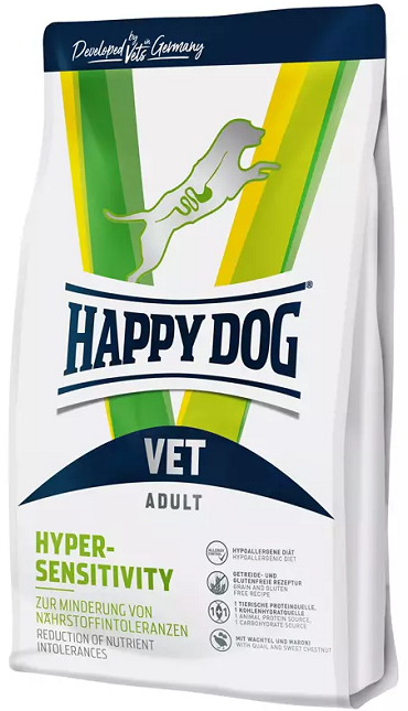 E-shop Happy Dog VET DIET - Hypersensitivity - pri potravinovej alergii pre psy 12kg